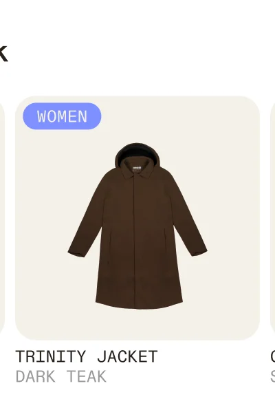 Trinity Jacket Moonstone Dark Teak