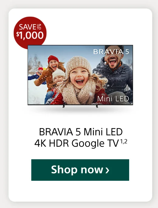 BRAVIA 5 Mini LED 4K HDR Google TV 1,2 Shop now