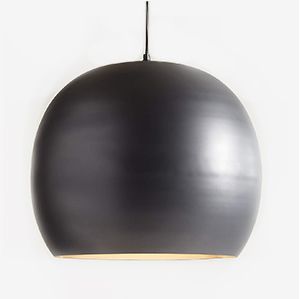 Elara Black Circular Metal Pendant Light