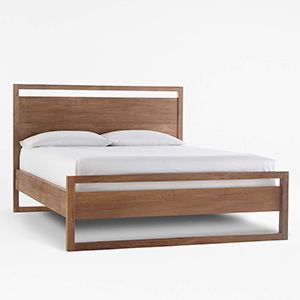 Linea Natural Teak Wood Queen Bed