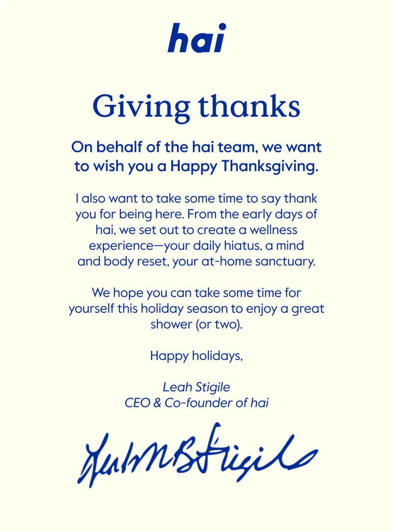 Giving thanks