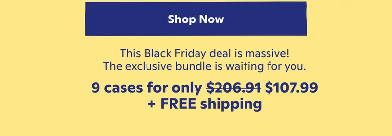 9 cases for only $107.99 + FREE shipping