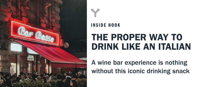 how to drink like an Italian