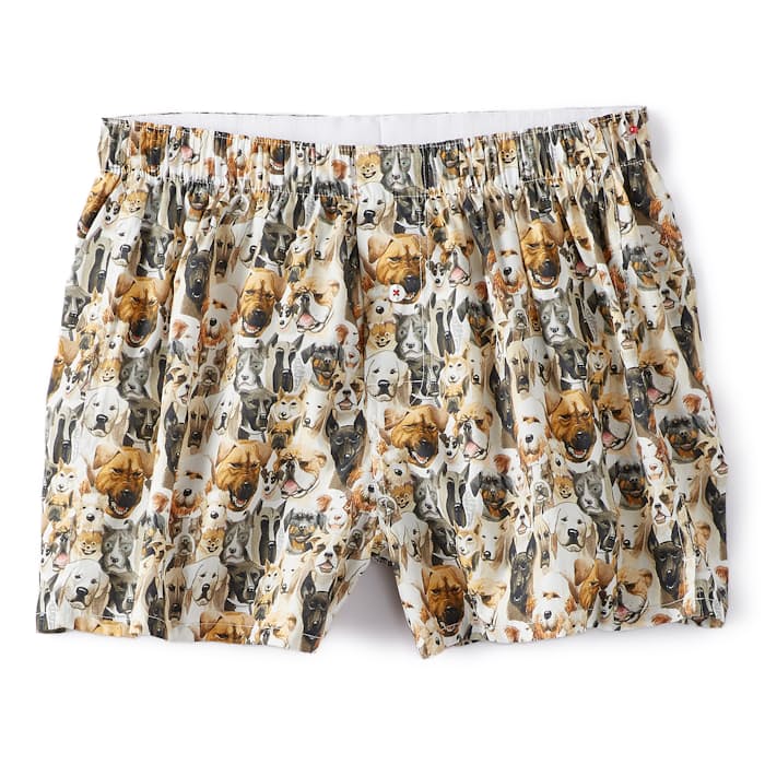 Image of Organic Cotton Watercolor Dogs Boxer Short