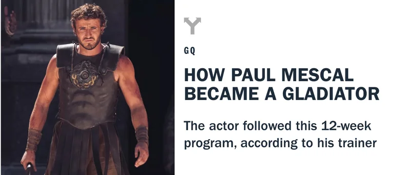Paul Mescal training program