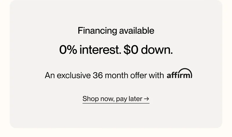 Financing available