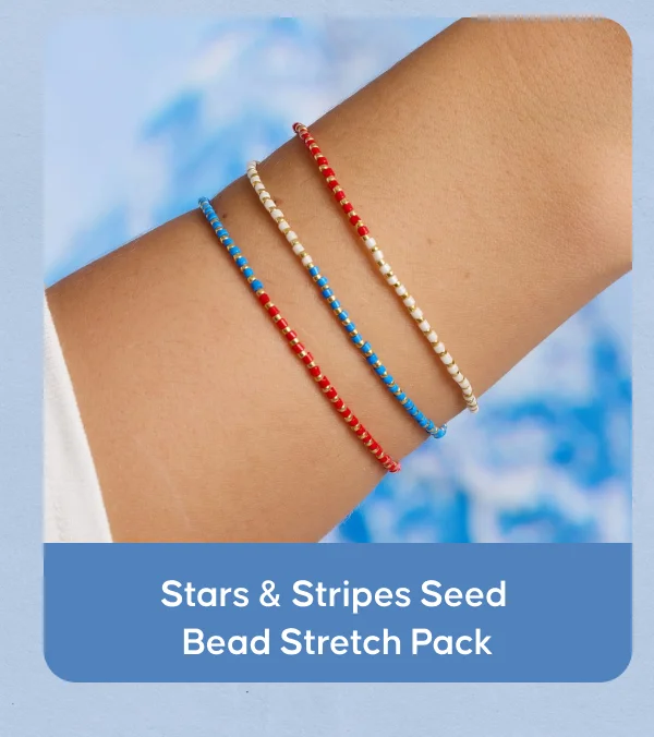 Stars & Stripes Seed Bead Stretch Pack