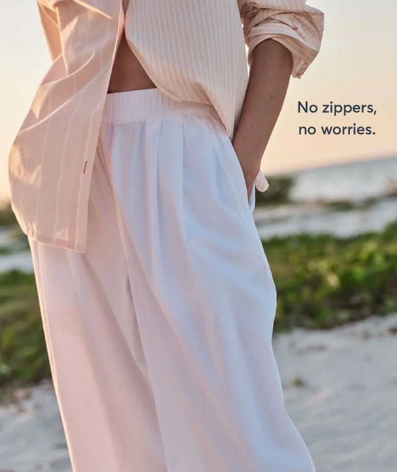 No zippers, no worries.