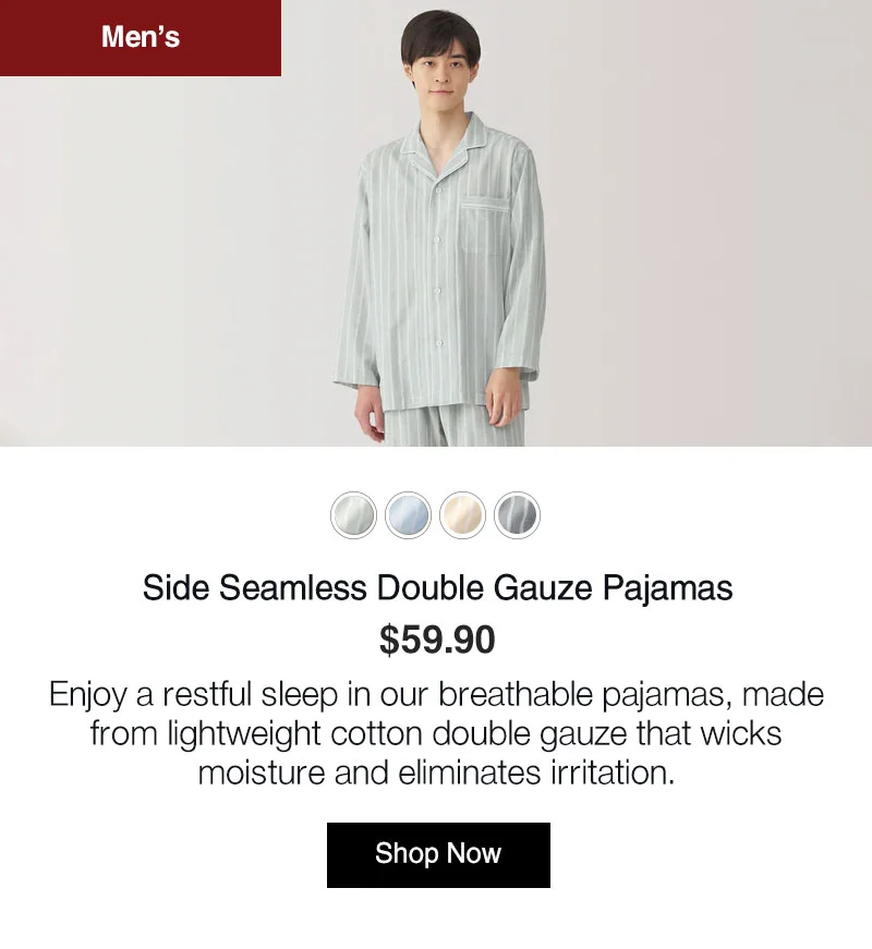 Shop Men's Side Seamless Double Gauze Pajamas