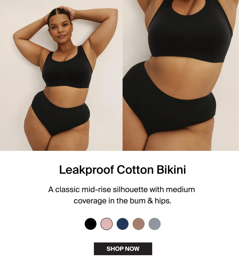 SHOP LEAKPROOF COTTON.
