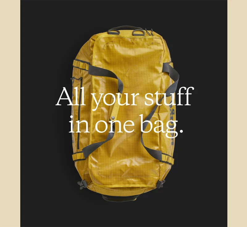 All your stuff in one bag.