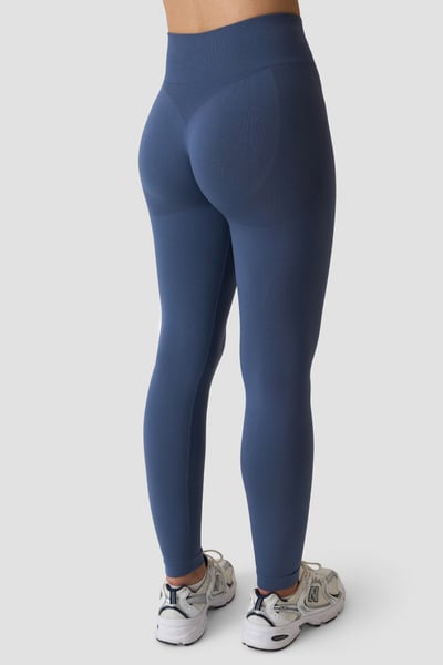 Image of Smooth Seamless Tights Dusty Twilight Blue