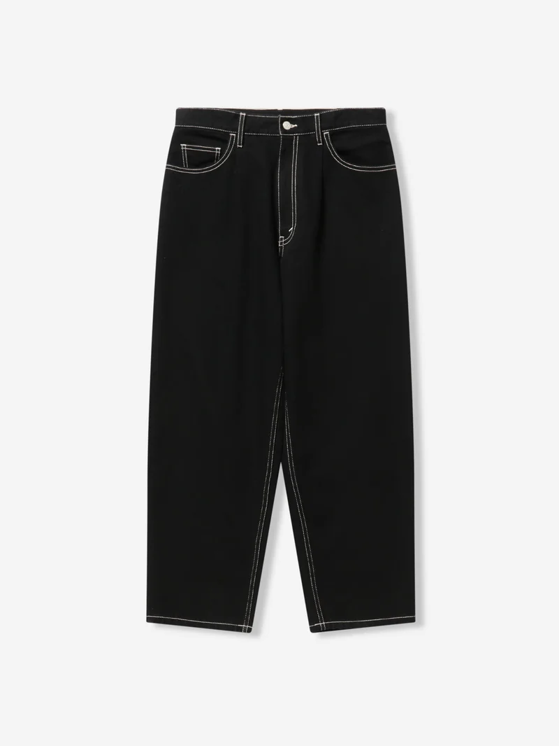 Image of Beams Wide Tapered Denim - Black