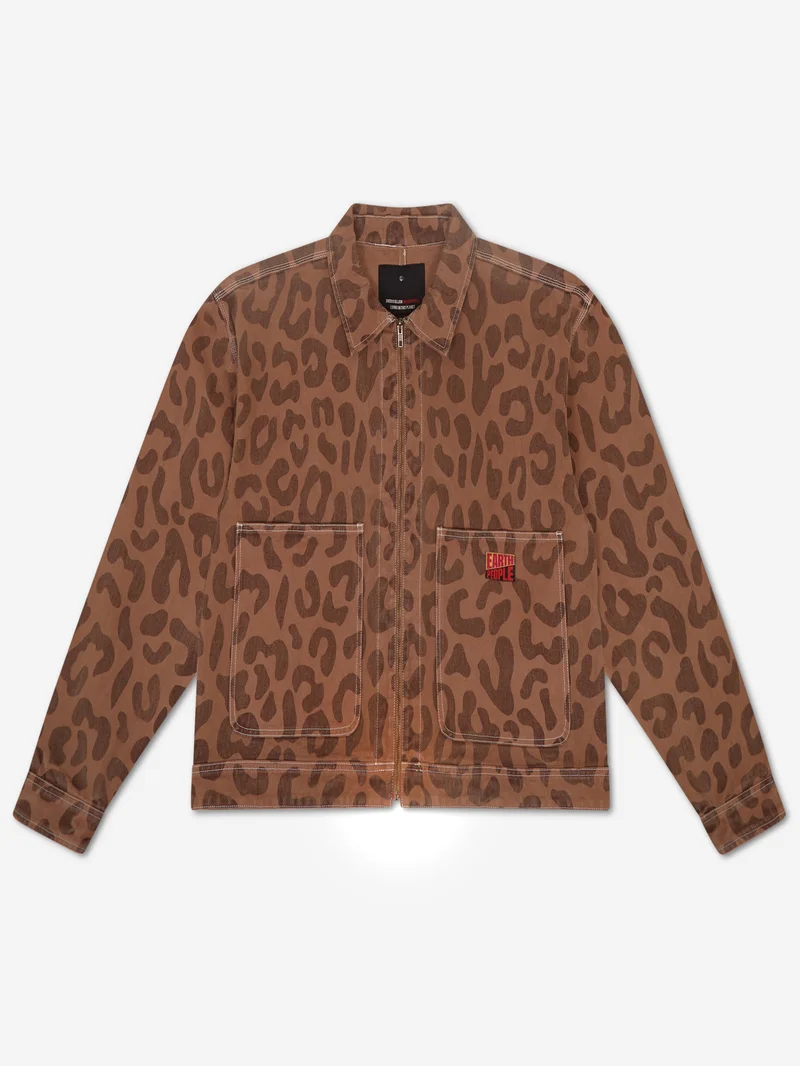 Image of Earth People Worker Jacket - Leopard