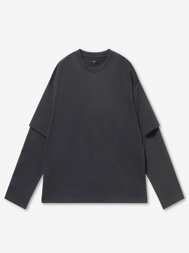 Image of Beams Layered Tee - Soft Black