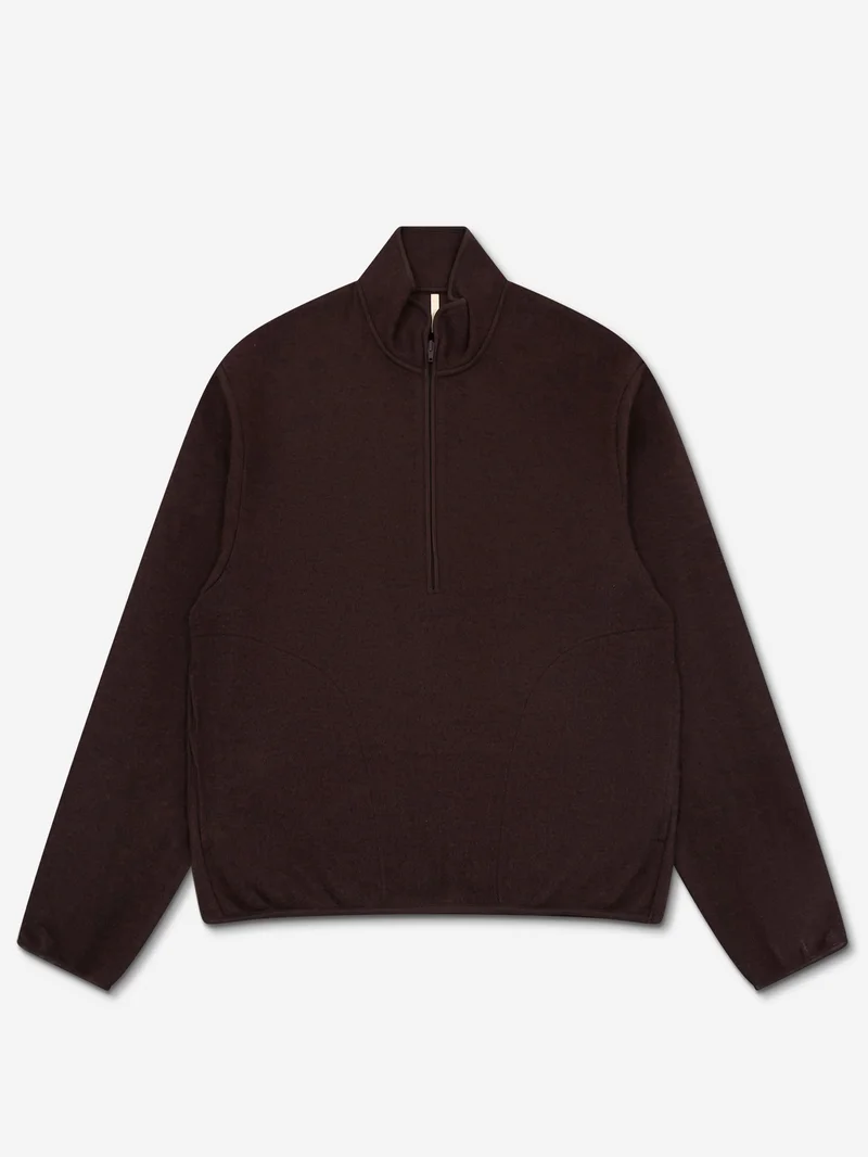 Image of Sunflower Wool Half Zip - Brown