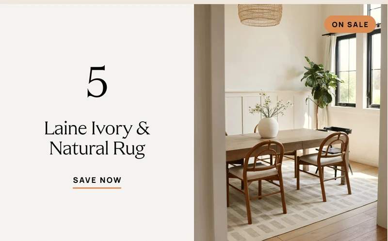Laine Ivory and Natural Rug