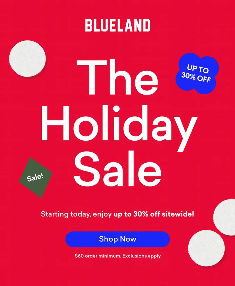 The Holiday Sale is here! Shop now to enjoy up to 30% off sitewide.