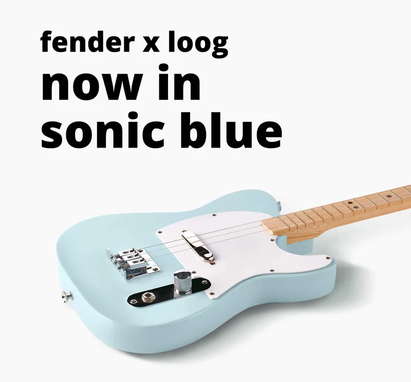 fender x loog now in sonic blue
