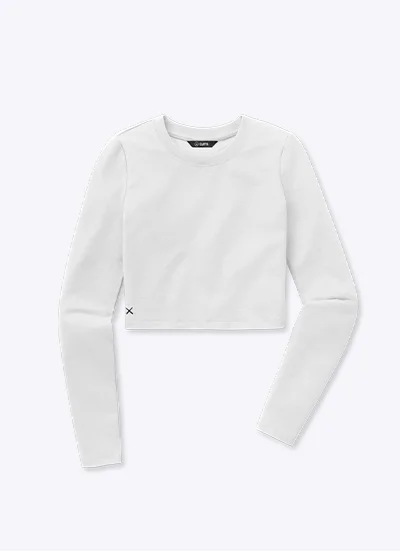 Long Sleeve Tomboy Tee Cropped