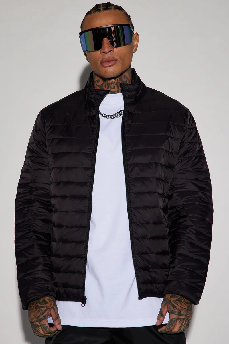 Image of Wesley Packable Puffer Jacket - Black