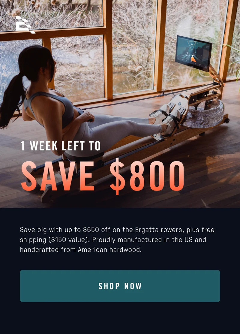 1 week left to save $800