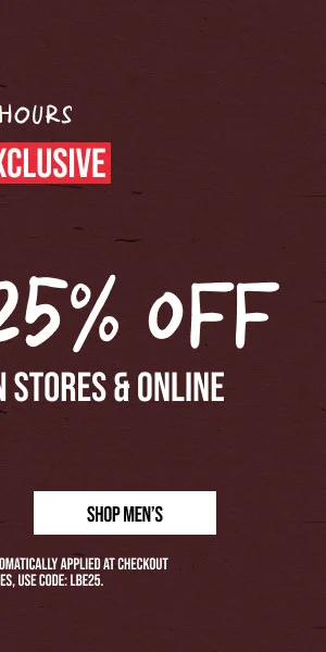 Extra 25% off Shop Men's