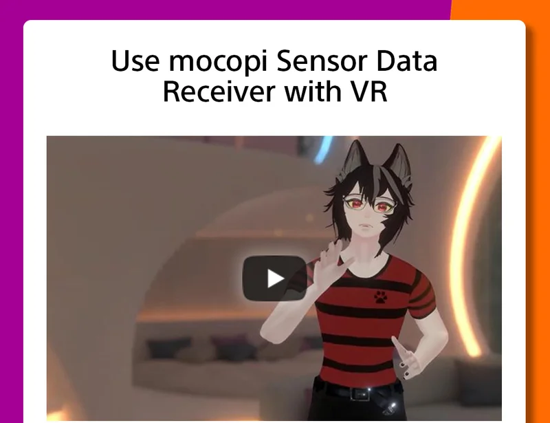 Use mocopi Sensor Data Receiver with VR