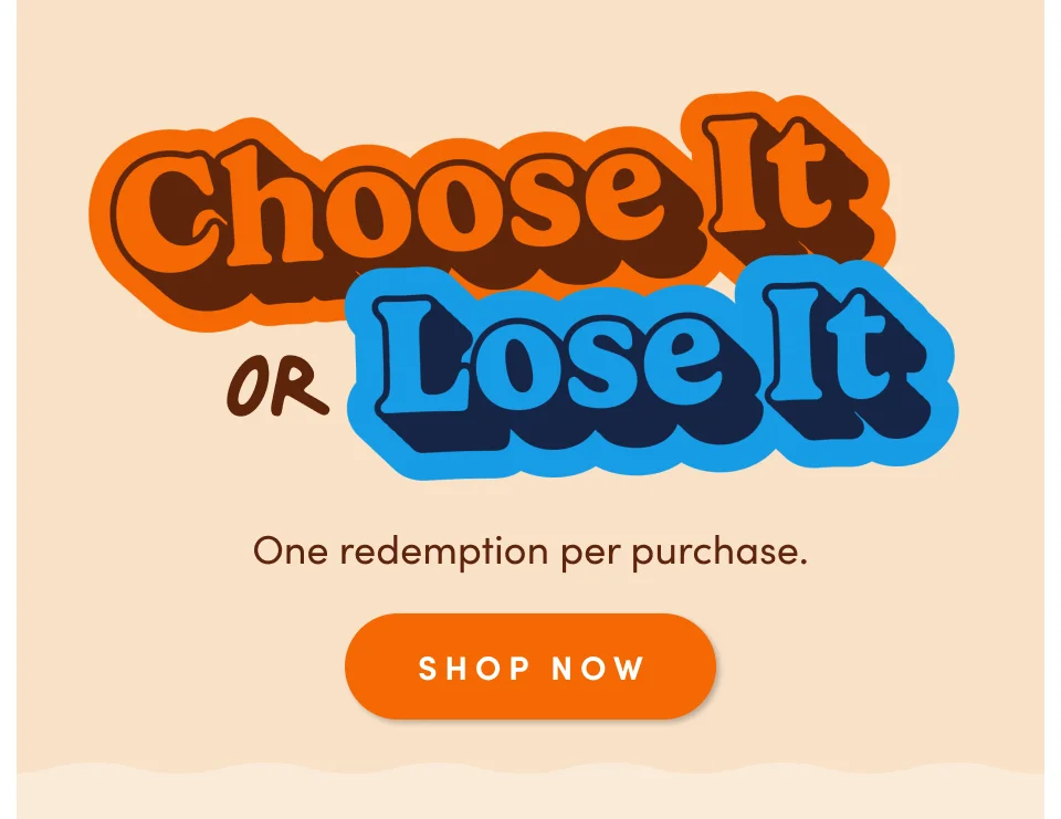 FREE OUR GIFT TO YOU; One redemption per purchase. Shop now