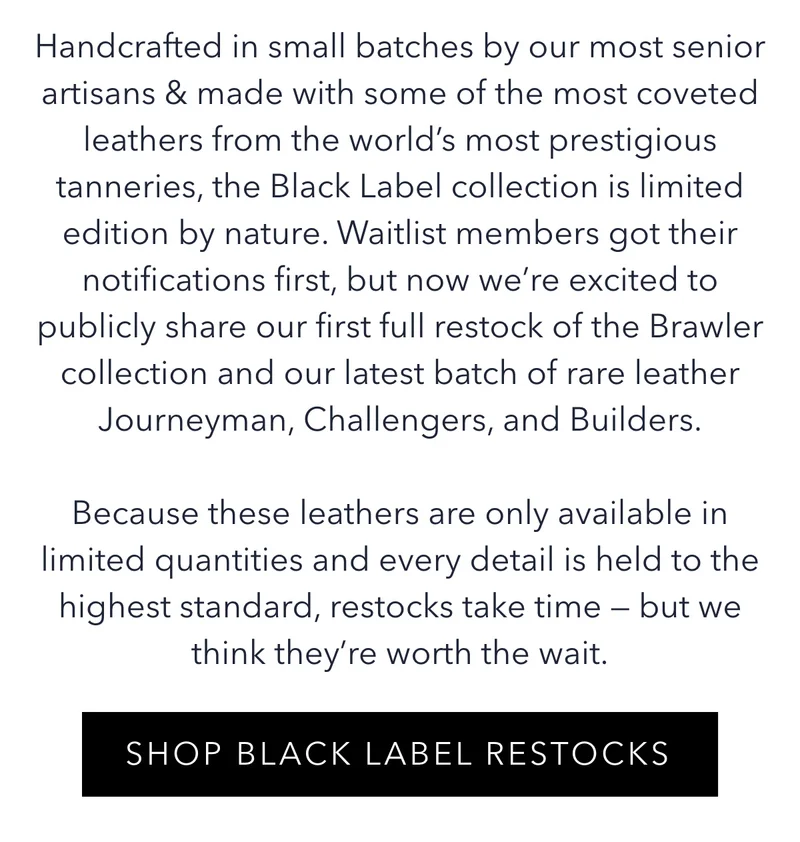 Shop Black Label Restocks