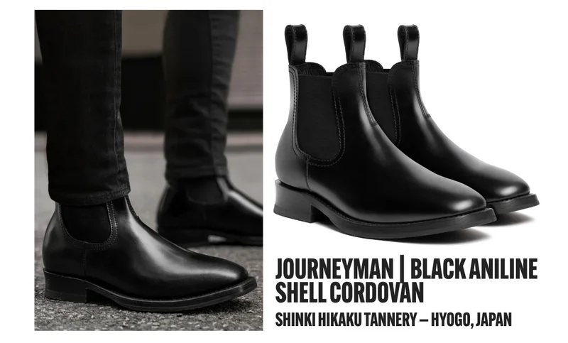 Journeyman | Black Aniline Shell Cordovan