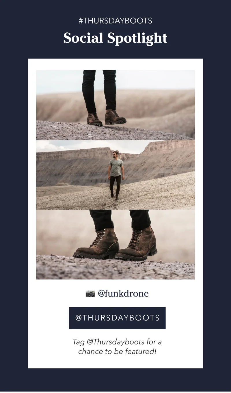Follow us @Thursdayboots
