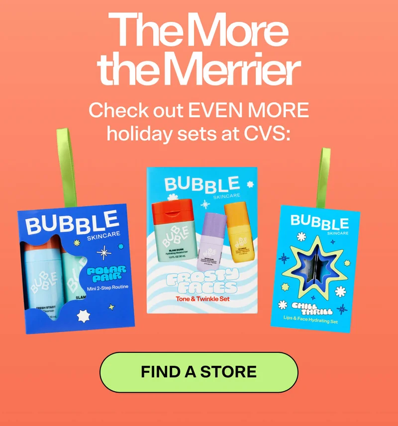 The More the Merrier Check out EVEN MORE holiday sets at CVS: Polar Pals Mini 2-Step Routine [SHOP NOW]  Chill Thrill Lips & Face Hydrating Set [SHOP NOW]  Frosty Faces Tone & Twinkle Set [SHOP NOW]
