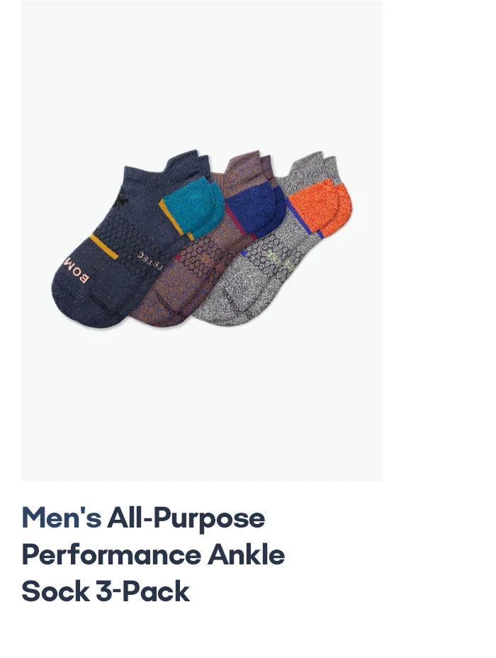 MEN'S ALL PURPOSE PERFORMANCE ANKLE SOCK 3 PACK
