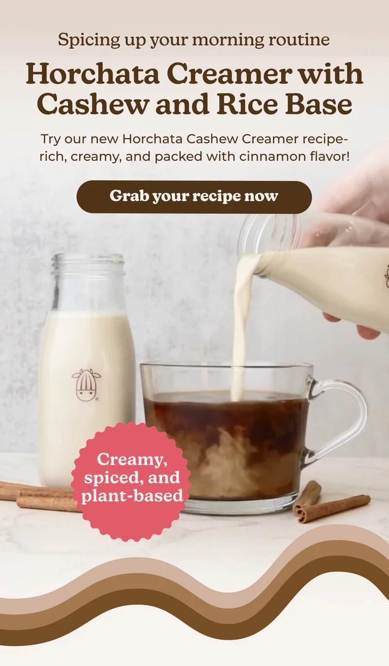 Horchata Creamer with Cashew and Rice Base Recipe