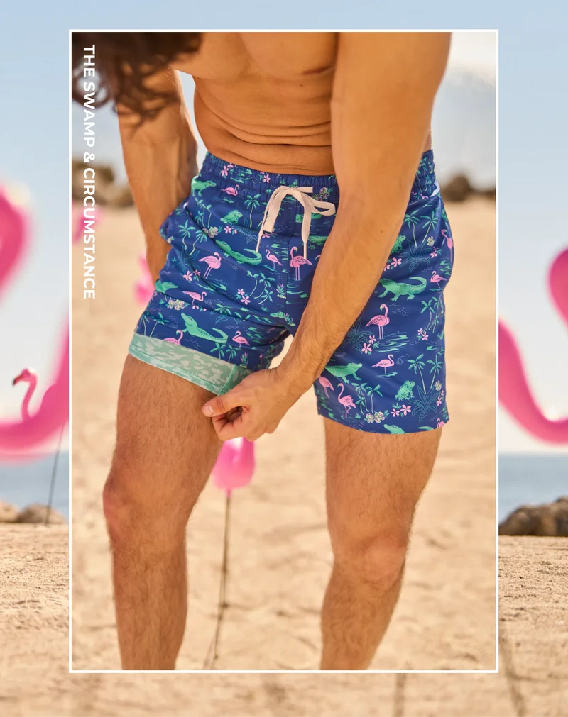 Lined Classic Swim Trunk: The Swamp & Circumstance 5.5"