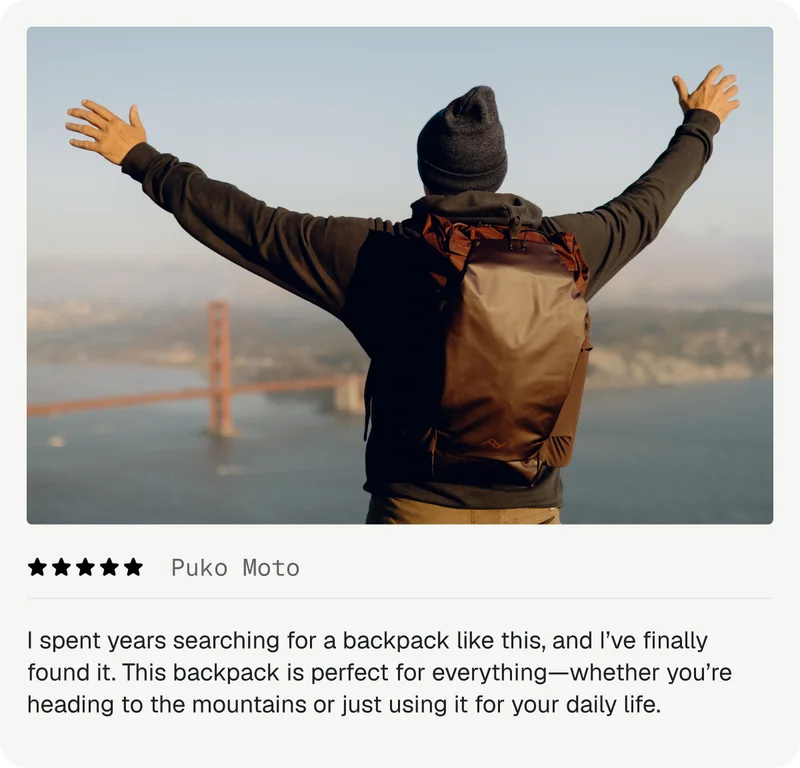 Outdoor Backpack Customer Review