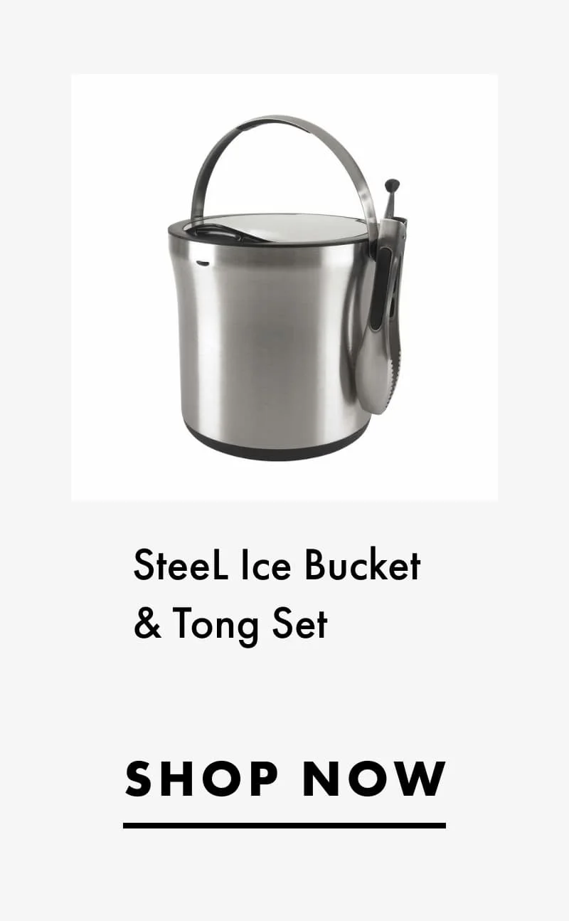 Steel Ice Bucket & Tong Set | SHOP NOW