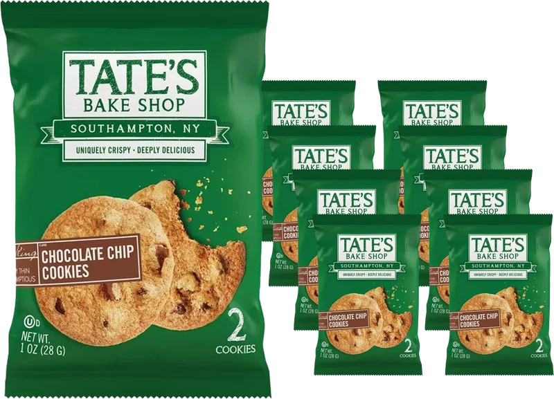 Image of Tate's Bake Shop On-the-Go Chocolate Chip Cookes (2 Pack x 8 Pouches)