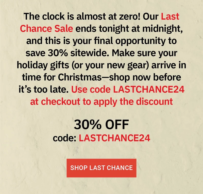 Last Chance Sale 30% OFF