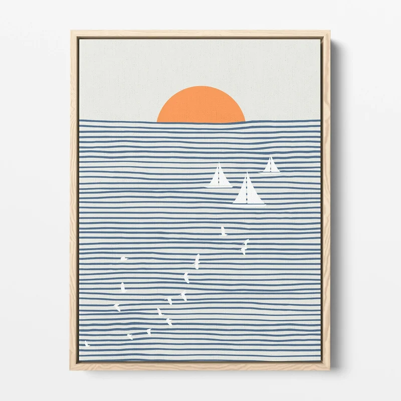 Image of Three White Sails Canvas Print