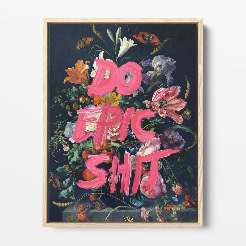 Image of Do Epic Shit Navy & Pink Canvas Print