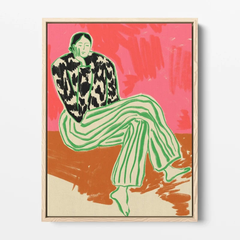 Image of Calm Woman Portrait Canvas Print