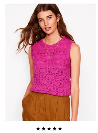 Cotton Stitch Crew Tank Purple Damson
