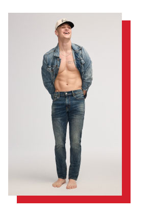 Straight Athletic Jeans