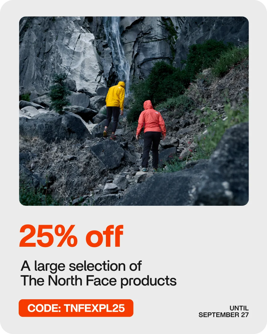 Thanks for joining Altitude Sports  25% off a large selection of The North Face products  CODE: TNFEXPL25  Until September 27
