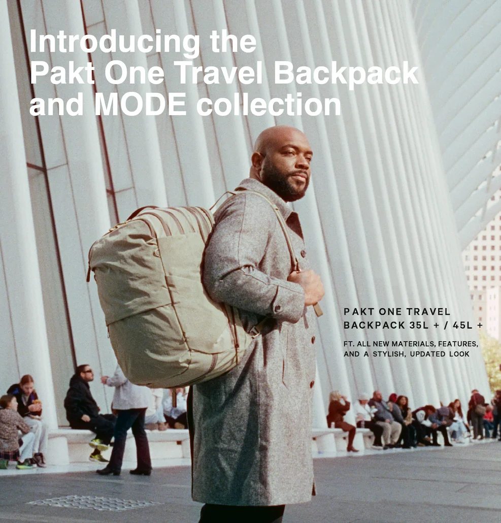 Introducing the Pakt One Travel Backpack and MODE Collection