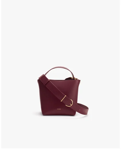 Mini Linea Bucket Bag Smooth Cherry