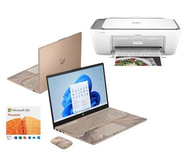 HP 15.6" Touch Laptop Intel 128GB SSD w/ MS365 - Chai Latte