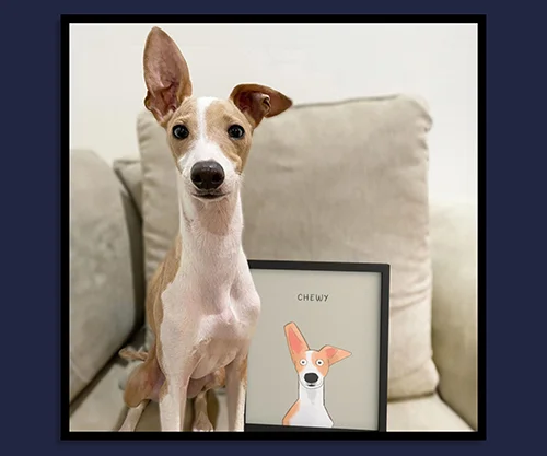 Funny Cartoon Dog Portrait customer photo